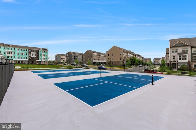 308 Bodega Ter SE, Leesburg, VA 20175 - view of tennis court featuring fence and a residential view