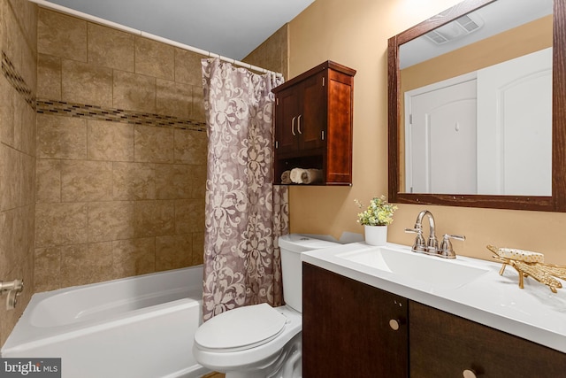 3911 Fleet St, Baltimore, MD 21224 - full bathroom featuring toilet, shower / bath combo, and vanity