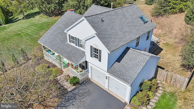 view from above of property