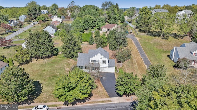 aerial perspective of suburban area