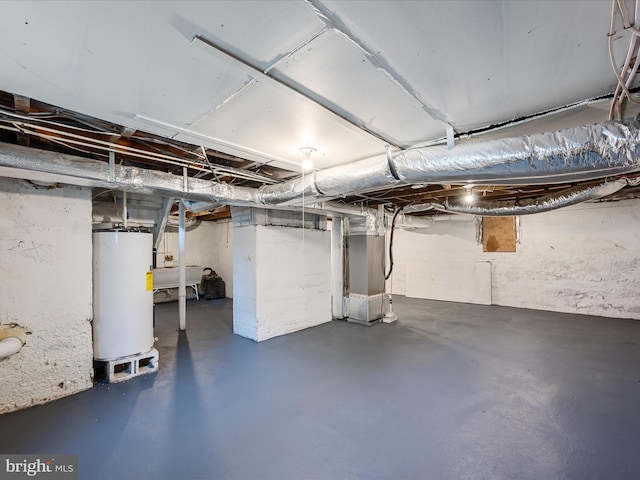 19 W Jackson St, Front Royal, VA 22630 - unfinished below grade area with gas water heater