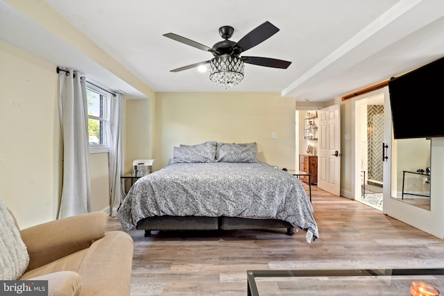 5 Neptune Ln, Willingboro, NJ 08046 - bedroom with light wood-type flooring and a ceiling fan