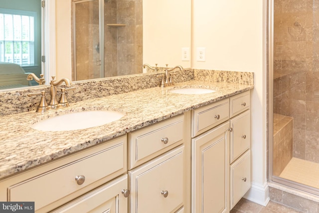 41259 Gloucester Dr, Rehoboth Beach, DE 19971 - full bath with a stall shower and double vanity