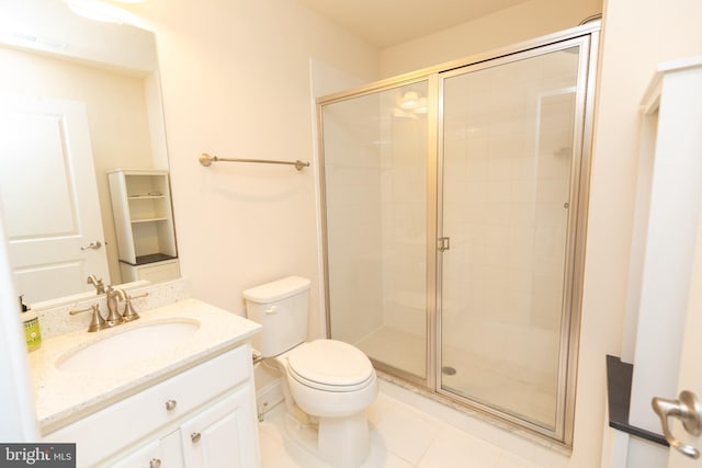41259 Gloucester Dr, Rehoboth Beach, DE 19971 - full bath with a stall shower, tile patterned floors, toilet, and vanity