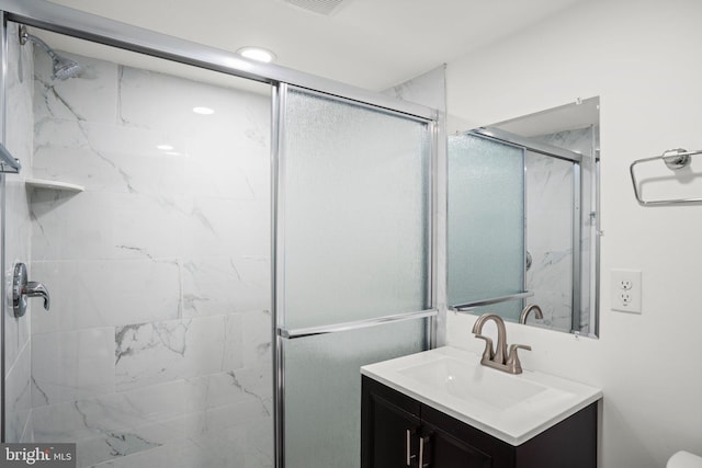 2305 James St, Baltimore, MD 21230 - full bath with a marble finish shower and vanity