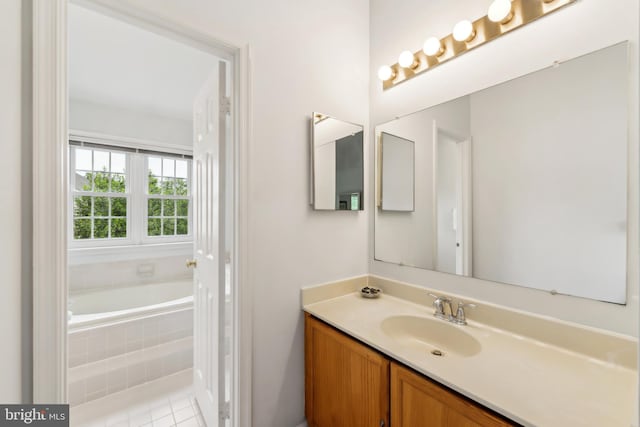 1276 Mason Mill Ct, Herndon, VA 20170 - full bathroom featuring vanity and a garden tub