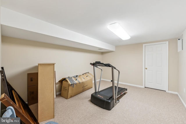 1276 Mason Mill Ct, Herndon, VA 20170 - exercise room featuring carpet and baseboards