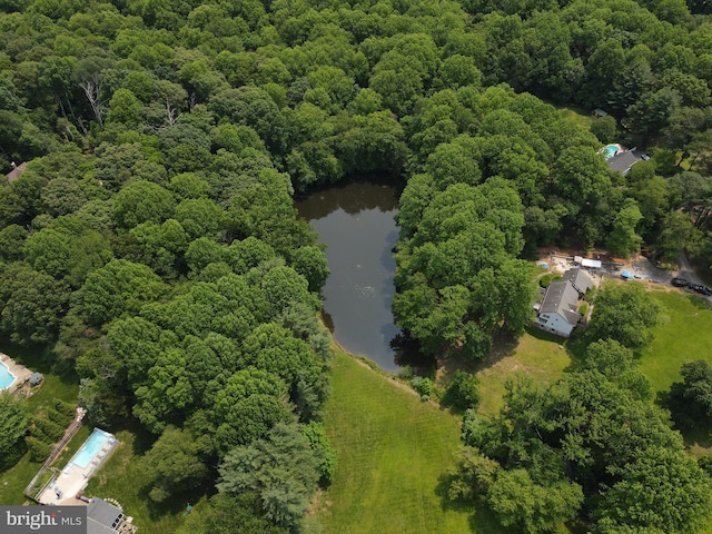 1435 Hunter View Farms, Vienna, VA 22182 - drone / aerial view of a nearby body of water and a forest