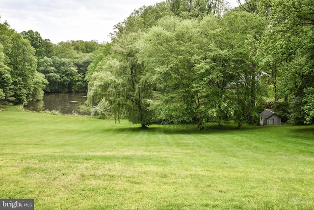 1435 Hunter View Farms, Vienna, VA 22182 - view of grassy yard featuring a view of trees and a water view