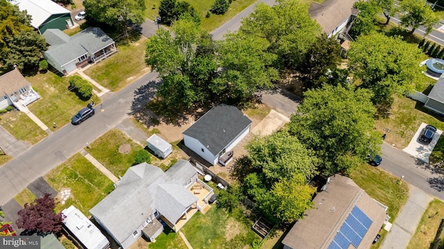 aerial view of residential area