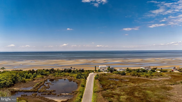 drone / aerial view of a nearby body of water