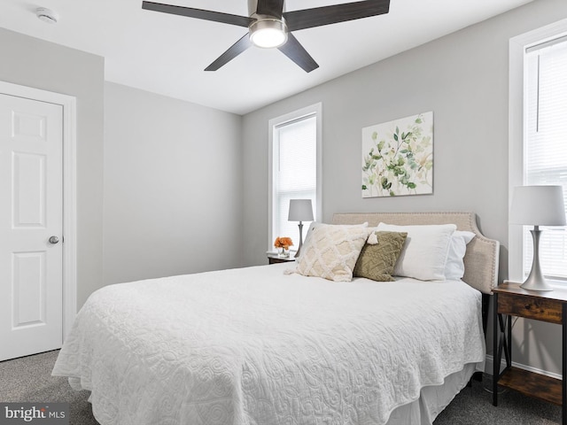 502 N Harrison St, Wilmington, DE 19805 - carpeted bedroom featuring ceiling fan