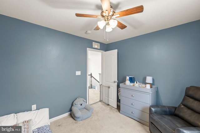 220 Ladysmith Dr, Stephens City, VA 22655 - living area featuring carpet floors and ceiling fan