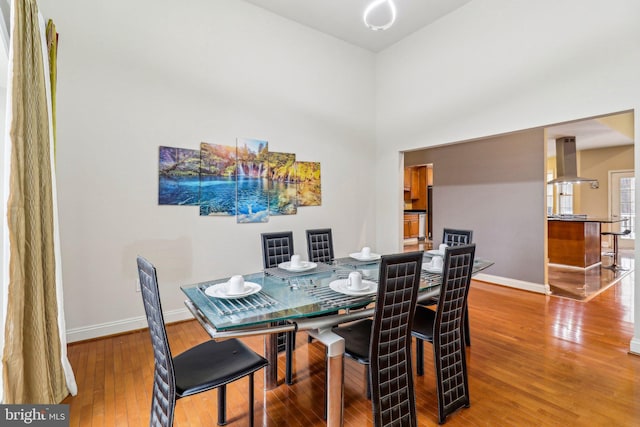 13716 Molly Berry Rd, Brandywine, MD 20613 - dining area with baseboards and wood finished floors