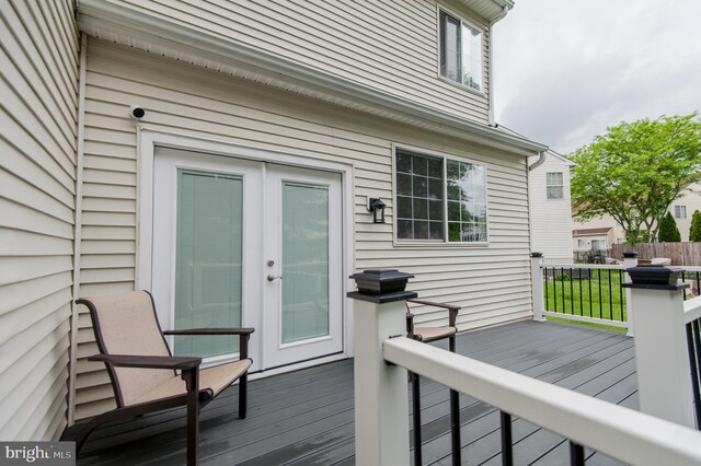 wooden deck with fence