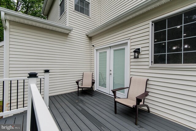 deck featuring french doors