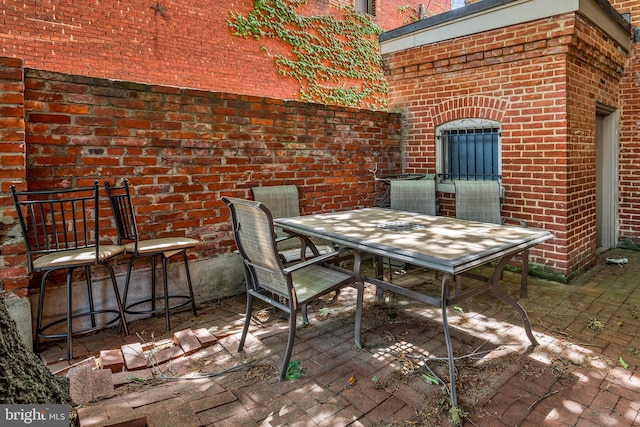 view of patio with outdoor dining space