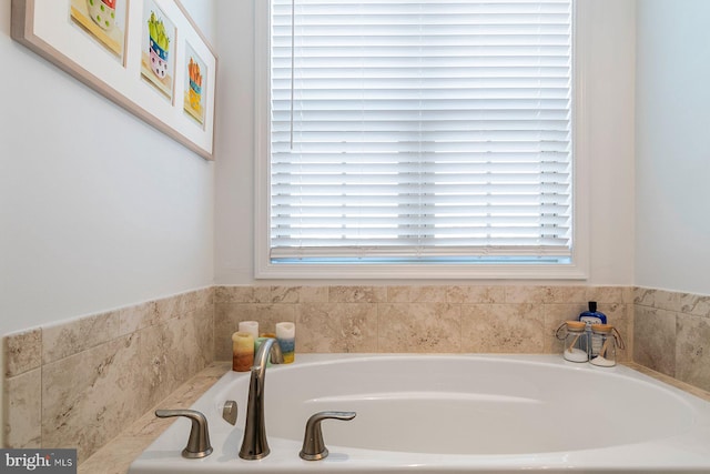 bathroom with a bath