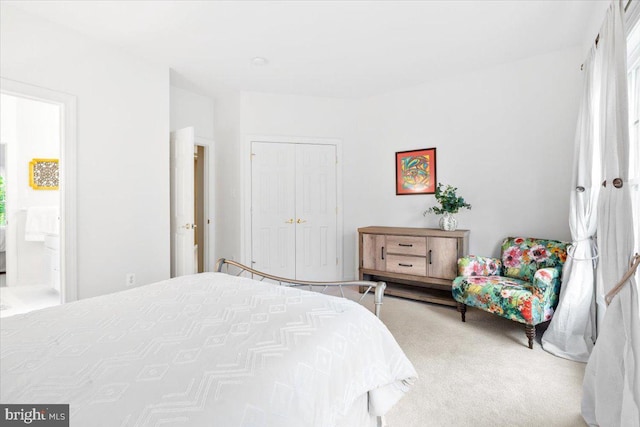 3747 Spicebush Dr, Frederick, MD 21704 - bedroom featuring carpet floors, a closet, and ensuite bath