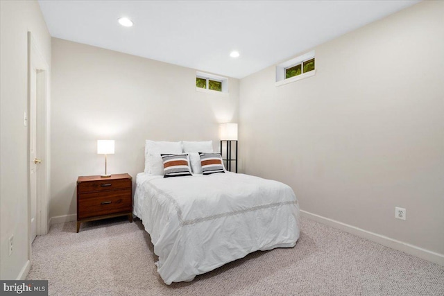 3747 Spicebush Dr, Frederick, MD 21704 - bedroom featuring baseboards, light colored carpet, and recessed lighting