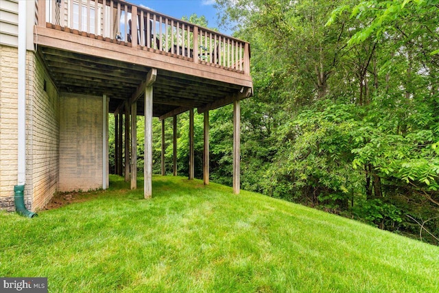 3747 Spicebush Dr, Frederick, MD 21704 - view of green lawn featuring a deck