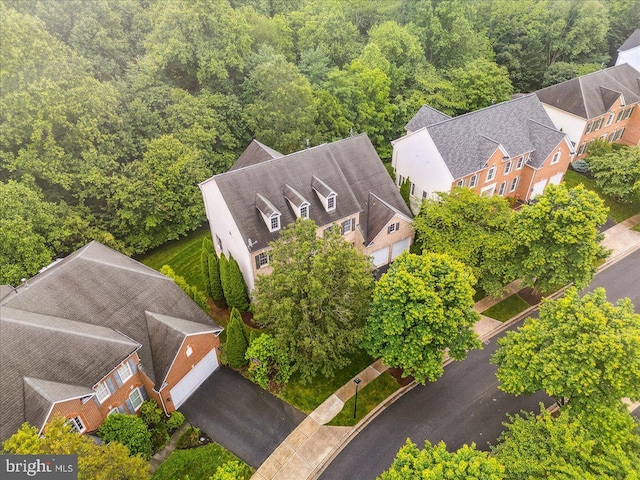 3747 Spicebush Dr, Frederick, MD 21704 - aerial perspective of suburban area featuring a heavily wooded area