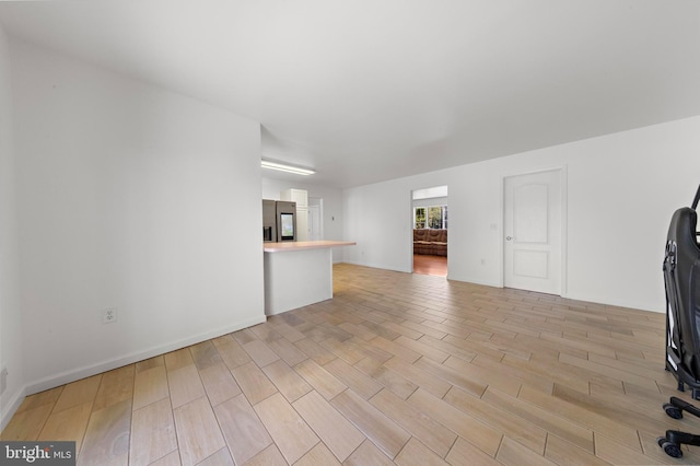 316 Nautilus Dr, Manahawkin, NJ 08050 - unfurnished living room with light wood-style floors