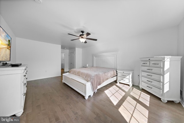 316 Nautilus Dr, Manahawkin, NJ 08050 - bedroom with wood finished floors, a ceiling fan, and baseboards
