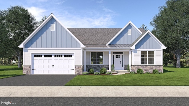 501 Winding Way Lot 167, Wrightsville, PA 17368 - view of front of property featuring a standing seam roof, stone siding, and metal roof
