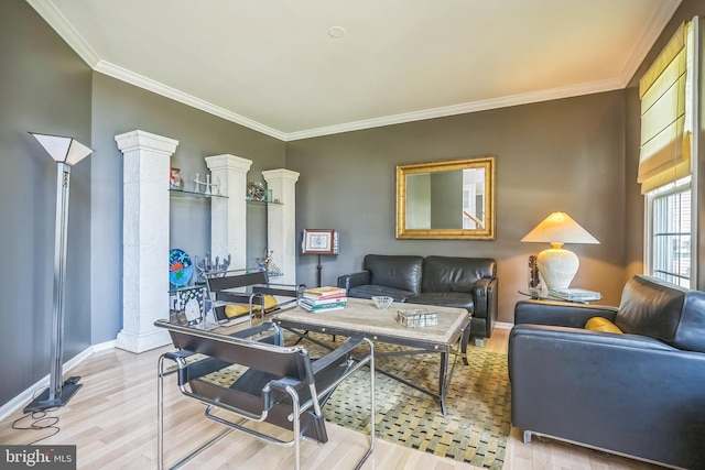22 Sawgrass Dr, Mount Holly, NJ 08060 - living area with wood finished floors, crown molding, and baseboards