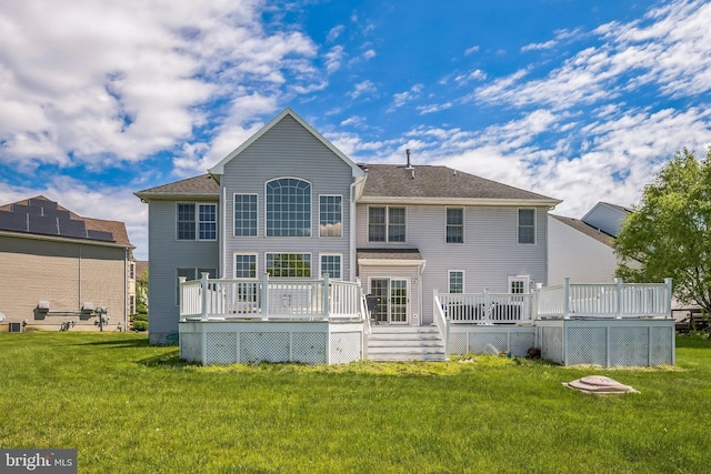 22 Sawgrass Dr, Mount Holly, NJ 08060 - back of property with a lawn and a deck