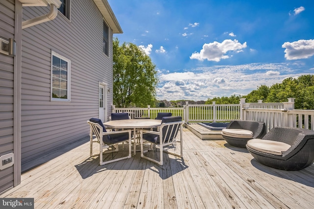 22 Sawgrass Dr, Mount Holly, NJ 08060 - wooden deck featuring outdoor dining space