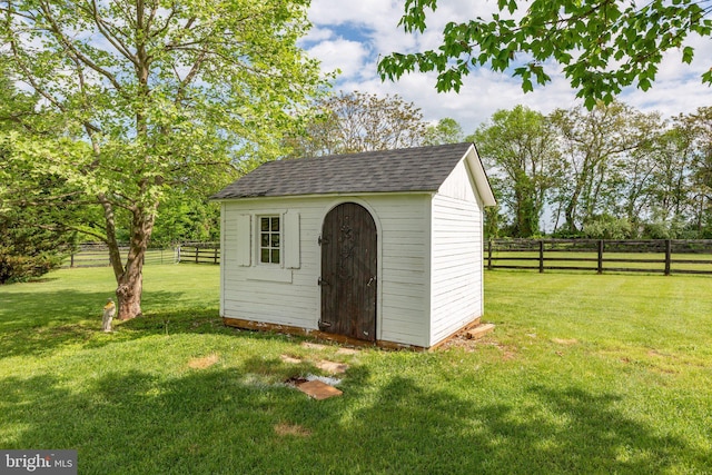 view of shed