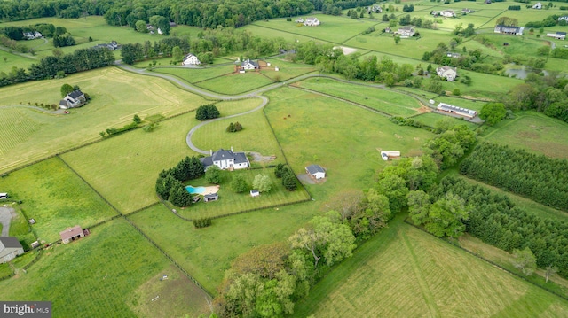 aerial view of property and surrounding area with rural landscape and a pastoral area