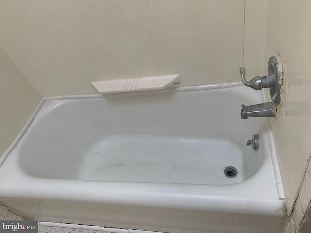 bathroom view of a bathtub