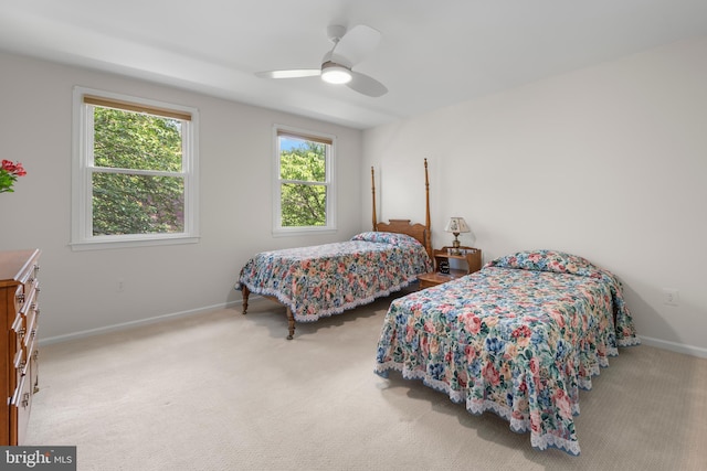 8 Botany Ct, North Potomac, MD 20878 - bedroom with multiple windows, carpet flooring, baseboards, and a ceiling fan