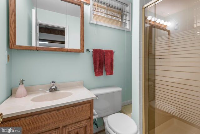 8 Botany Ct, North Potomac, MD 20878 - bathroom with toilet, vanity, and a shower stall