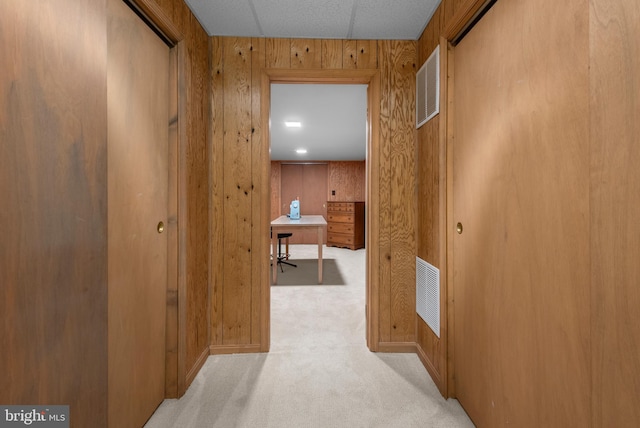 8 Botany Ct, North Potomac, MD 20878 - corridor featuring carpet floors and wooden walls