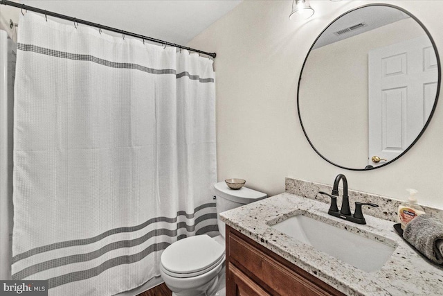 2218 W Greenleaf Dr W, Frederick, MD 21702 - full bath with vanity, toilet, and a shower with curtain