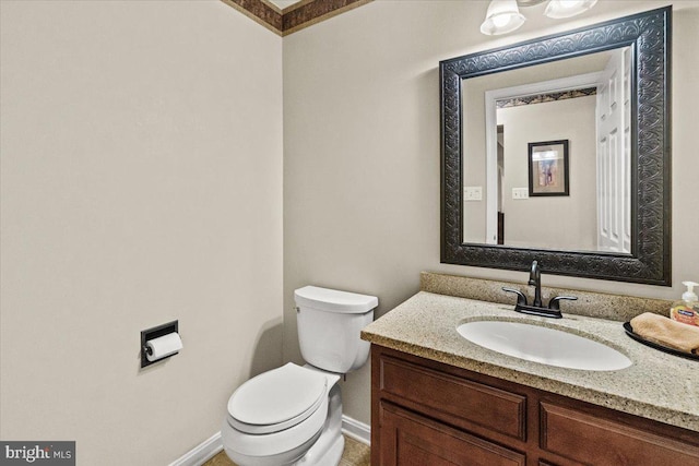 2218 W Greenleaf Dr W, Frederick, MD 21702 - half bath with vanity, toilet, and baseboards