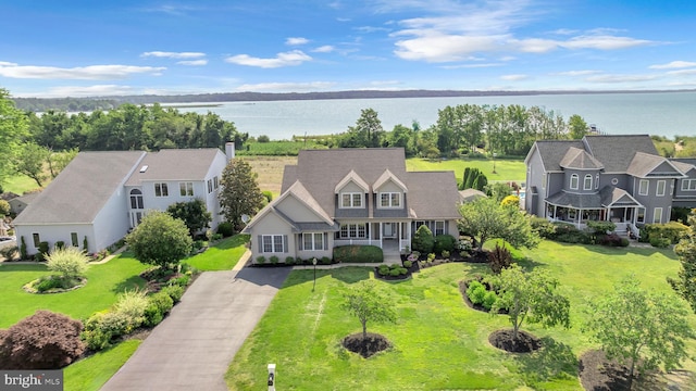 9420 River View Rd, Broomes Island, MD 20615 - aerial view of property and surrounding area featuring a nearby body of water