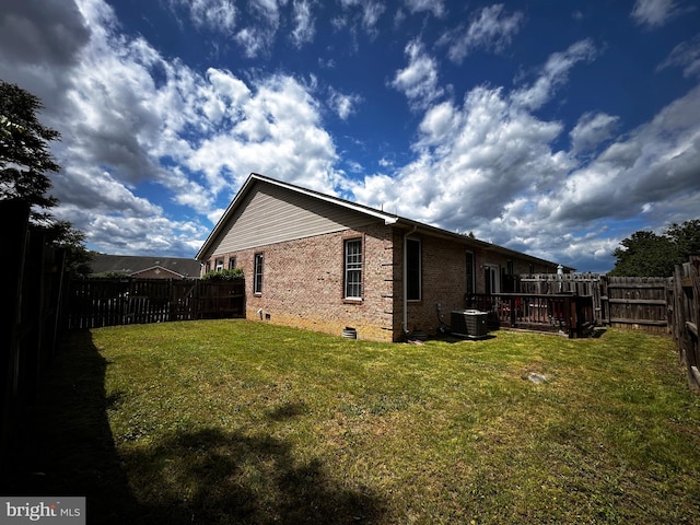 331 Lora Dr, Woodstock, VA 22664 - view of home's exterior with crawl space, central AC, and brick siding