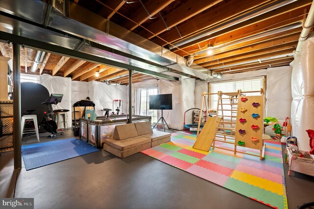 view of basement
