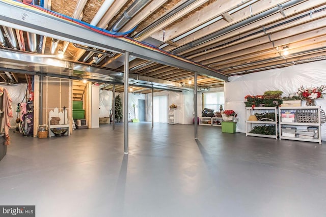 view of basement