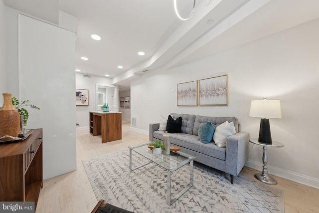 1427 Rhode Island Ave NW Unit L01, Washington, DC 20005 - living area with recessed lighting, light wood-type flooring, and baseboards