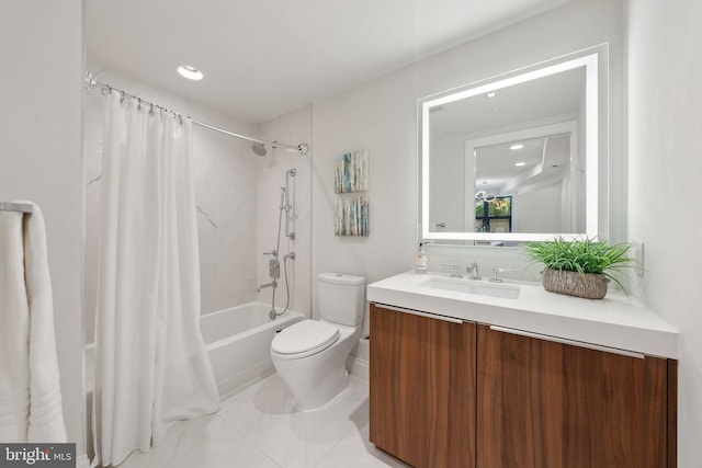 1427 Rhode Island Ave NW Unit L01, Washington, DC 20005 - full bathroom with shower / bath combo with shower curtain, toilet, vanity, and recessed lighting
