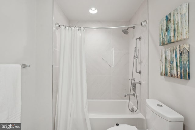 1427 Rhode Island Ave NW Unit L01, Washington, DC 20005 - bathroom featuring toilet and shower / bathtub combination with curtain