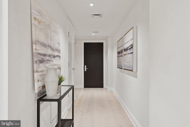 1427 Rhode Island Ave NW Unit L01, Washington, DC 20005 - hall featuring wood finished floors, recessed lighting, and baseboards