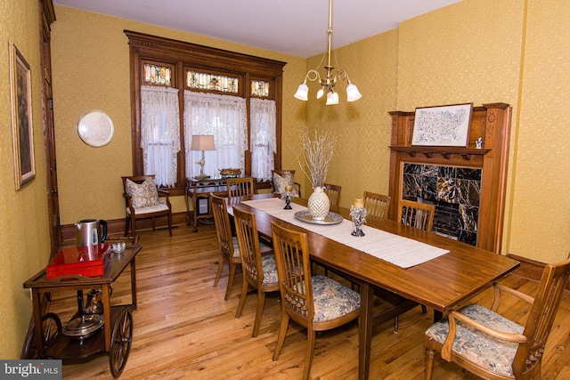 301 Meyers Ave, Meyersdale, PA 15552 - dining area with light wood-style floors and a chandelier