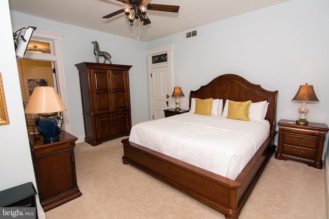 301 Meyers Ave, Meyersdale, PA 15552 - bedroom featuring light colored carpet and ceiling fan